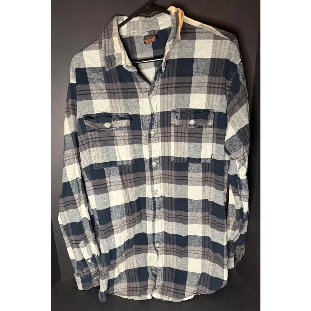 Nike 6.0 Flannel Mens L Plaid Button Long Sleeve Shirt